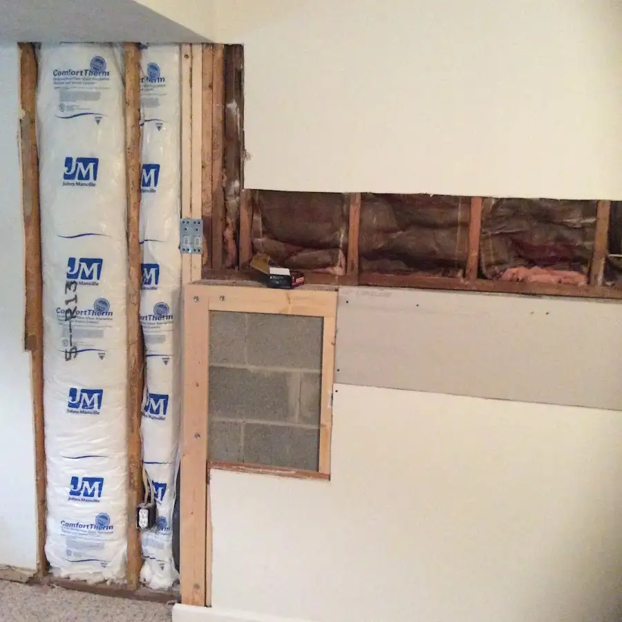 Wall insulation replacement during Structural Drying in Clarkson